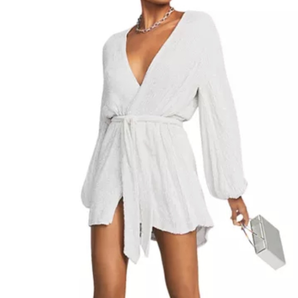Retrofete sequin wrap dress